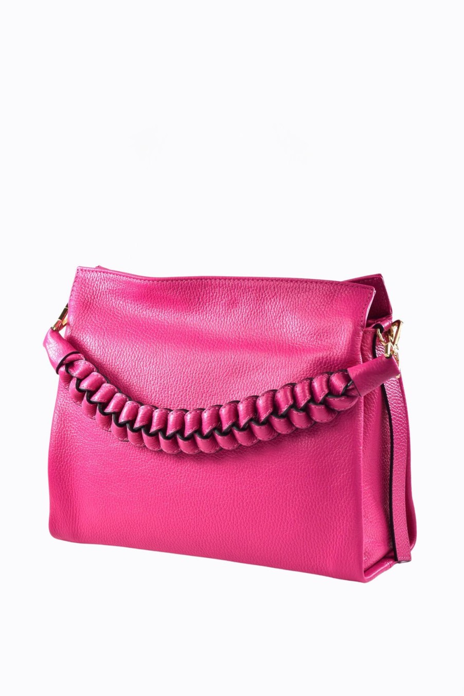 Borse A Tracolla Voemièn | Borsa Braid In Pelle Dollaro Fucsia