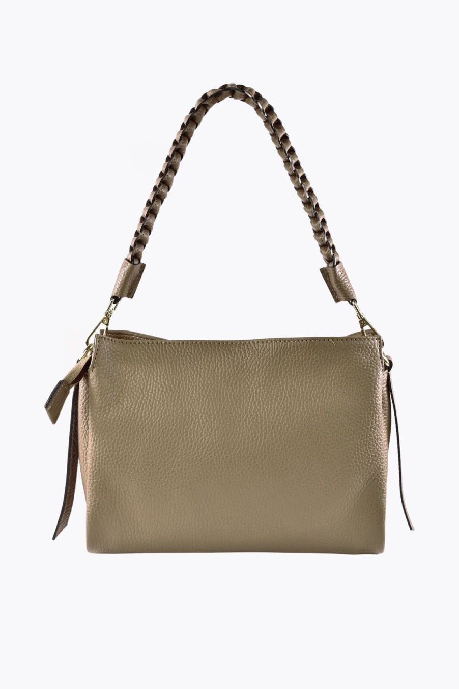 Borse A Tracolla Voemièn | Borsa Braid Micro In Pelle Dollaro Taupe